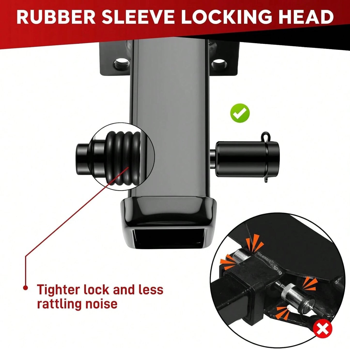 BOYISEN Trailer Hitch Pin Lock, 5/8" For Class III/IV/V 2" &Amp; 2.5" Receiver| 1 Pack, Weatherproof Cap, Anti-Theft, Fits RVs Trucks
