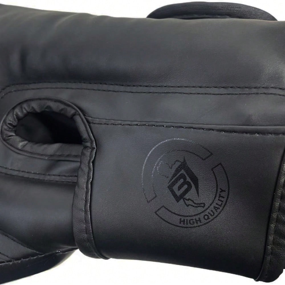 BRONJEE Brand PU Leather Gloves, Suitable For Adults Aged 12-88, Matte Black, Professional Boxing Gloves, Available In 8oz, 10oz, 12oz, 14oz, 16oz, Suitable For Muay Thai Training, Punching Bag Traini