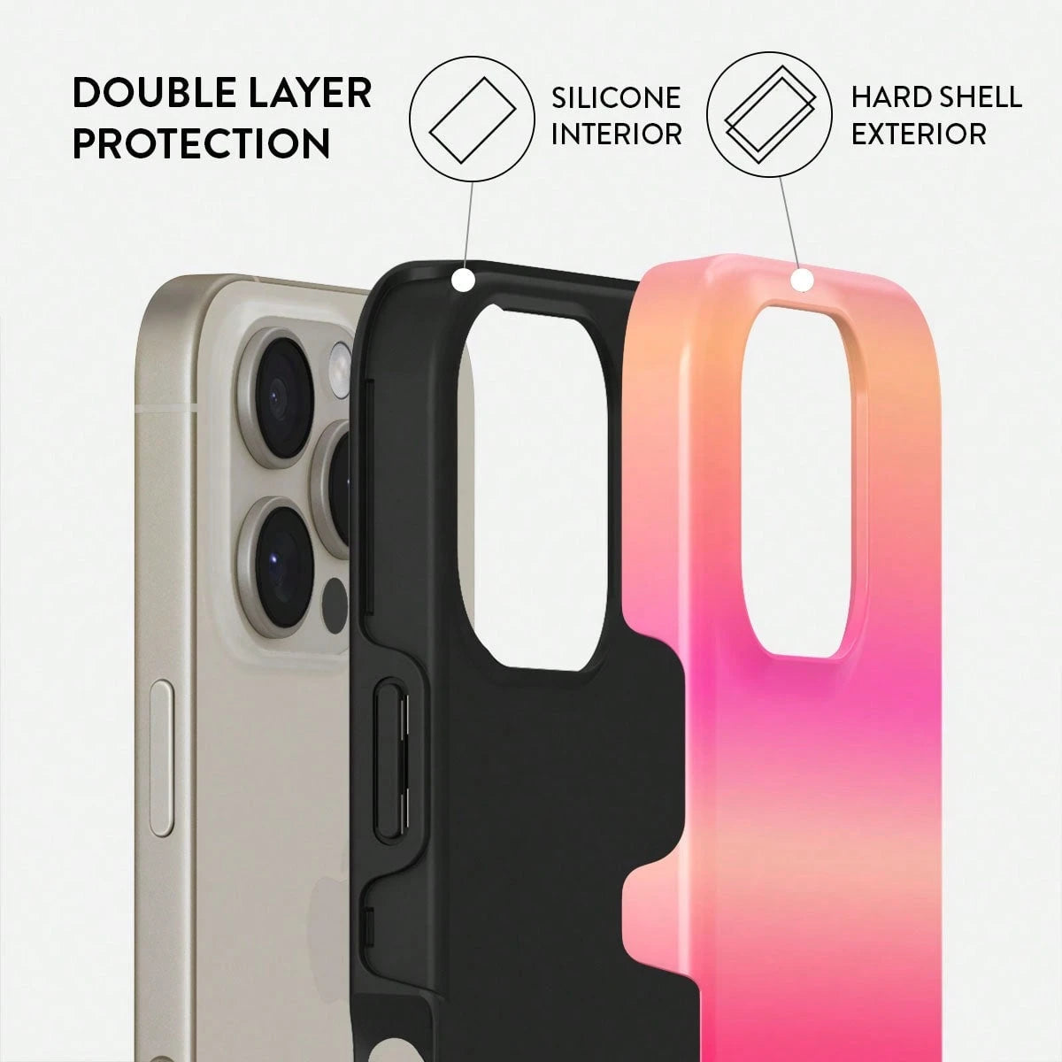 BURGA SPF 100- 16 Pro Max Case- Cute, Aesthetic, Designer Pattern, 17pro Phone Cover, Hard Shell Protection- Fits Apple 11 12 13 14 15 16 17 And S21 22 23 24 25 26 Case For Women And Men
