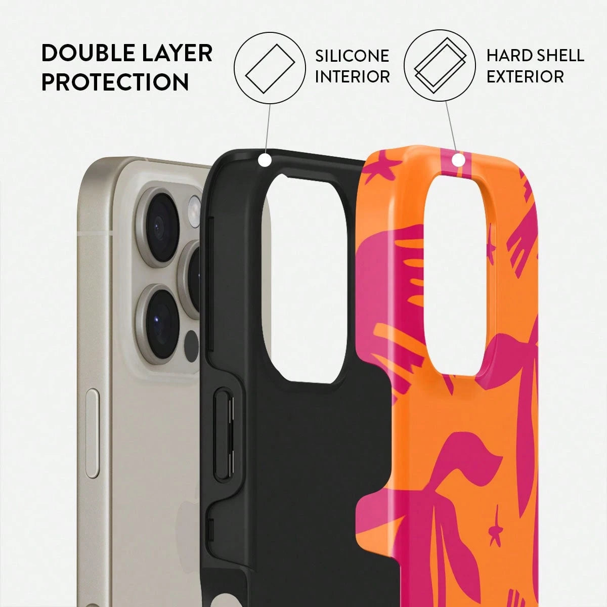 BURGA SPF 100- 16 Pro Max Case- Cute, Aesthetic, Designer Pattern, 17pro Phone Cover, Hard Shell Protection- Fits Apple 11 12 13 14 15 16 17 And S21 22 23 24 25 26 Case For Women And Men