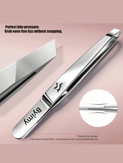 Byimy Brand Star Stainless Steel Eyebrow Tweezers, Hair Removal Tweezers, Beard Tweezers, Slanted Eyebrow Tweezers, Hair Removal Tweezers, Beard Tweezers, Eyebrow Tweezers, Hair Removal Tweezers, Eyel
