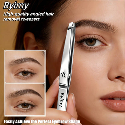Byimy Brand Star Stainless Steel Eyebrow Tweezers, Hair Removal Tweezers, Beard Tweezers, Slanted Eyebrow Tweezers, Hair Removal Tweezers, Beard Tweezers, Eyebrow Tweezers, Hair Removal Tweezers, Eyel