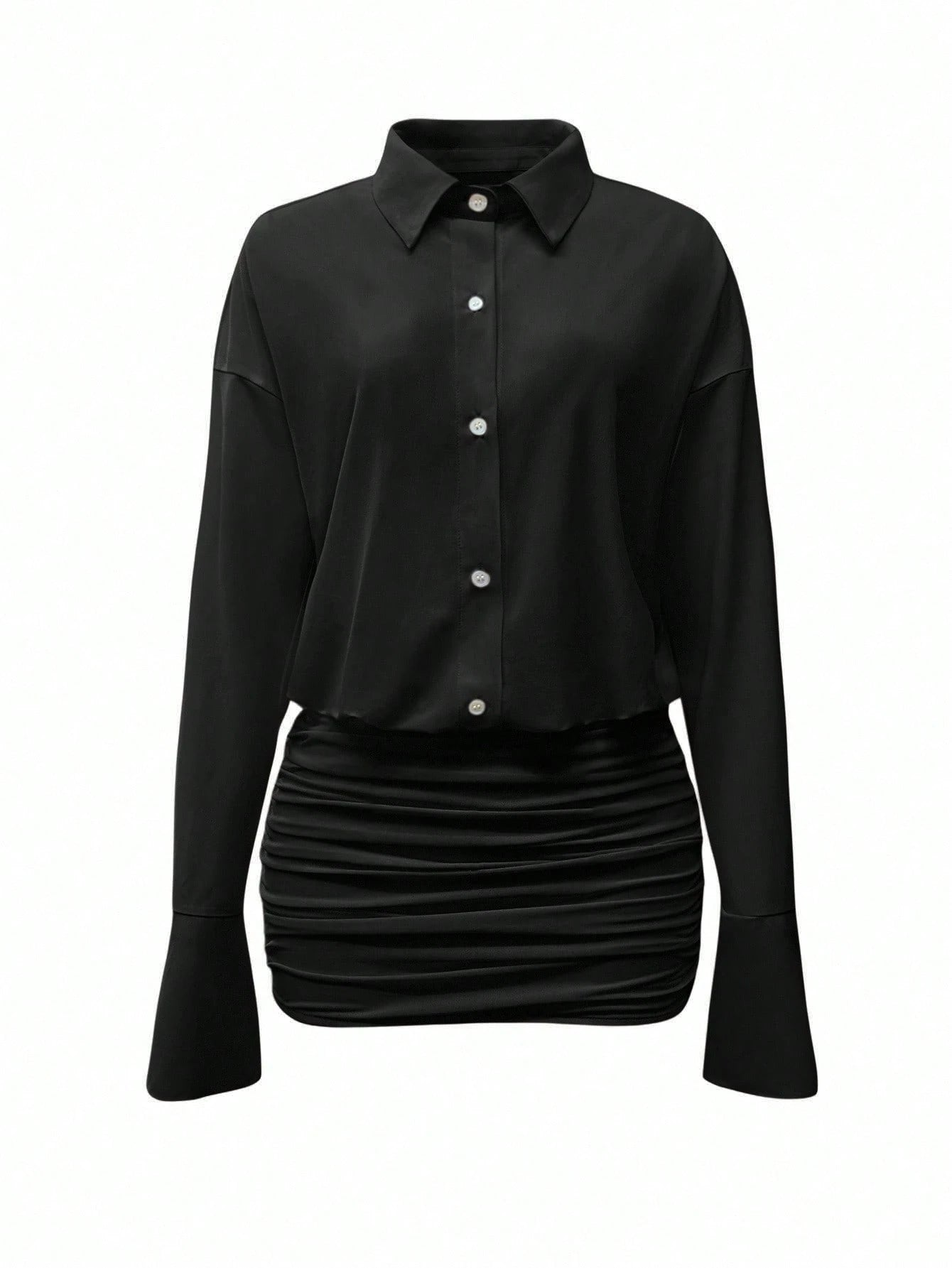 Cévolie 2025 Casual Solid Color Long Sleeve Fitted Mini Dress For Women, Christmas