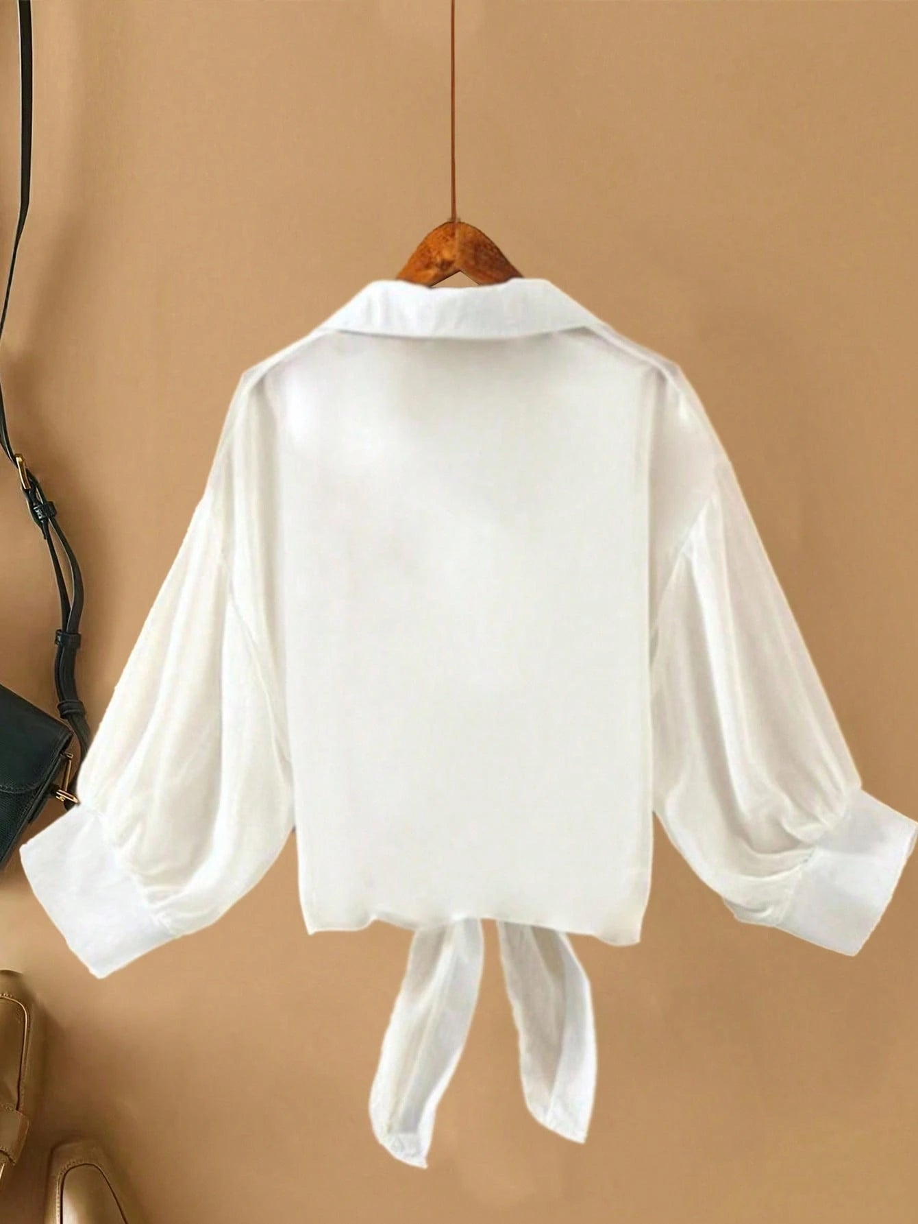 Calvaya Plus Size Women's Solid Color Simple Daily Long Sleeve Shirt Fall Cloth For Women