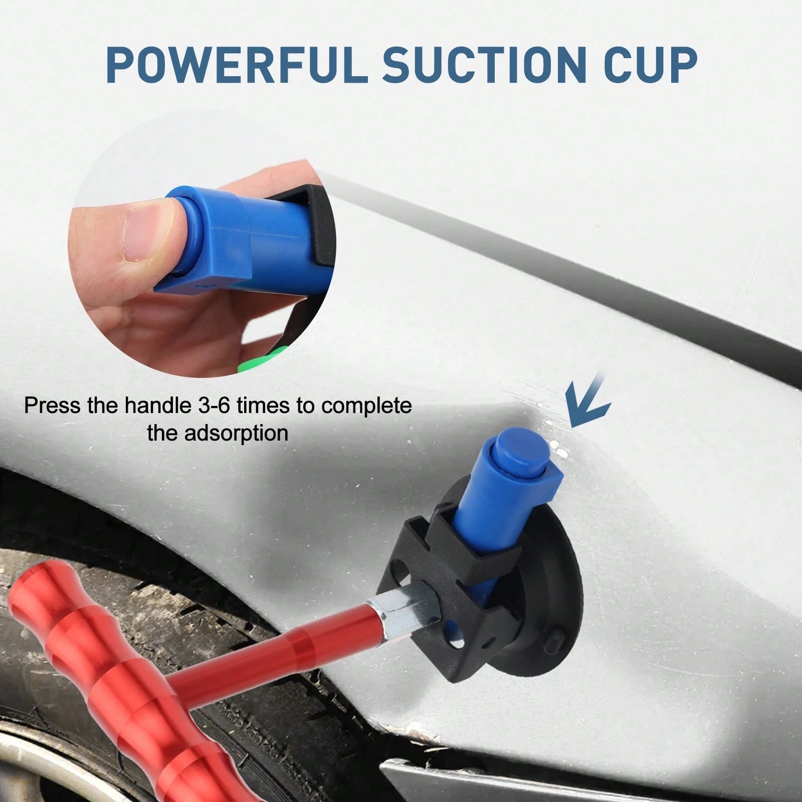 Car Body Paintless Dent Repair Tools Suction Cup Puller Lifter Hail Removal Kit