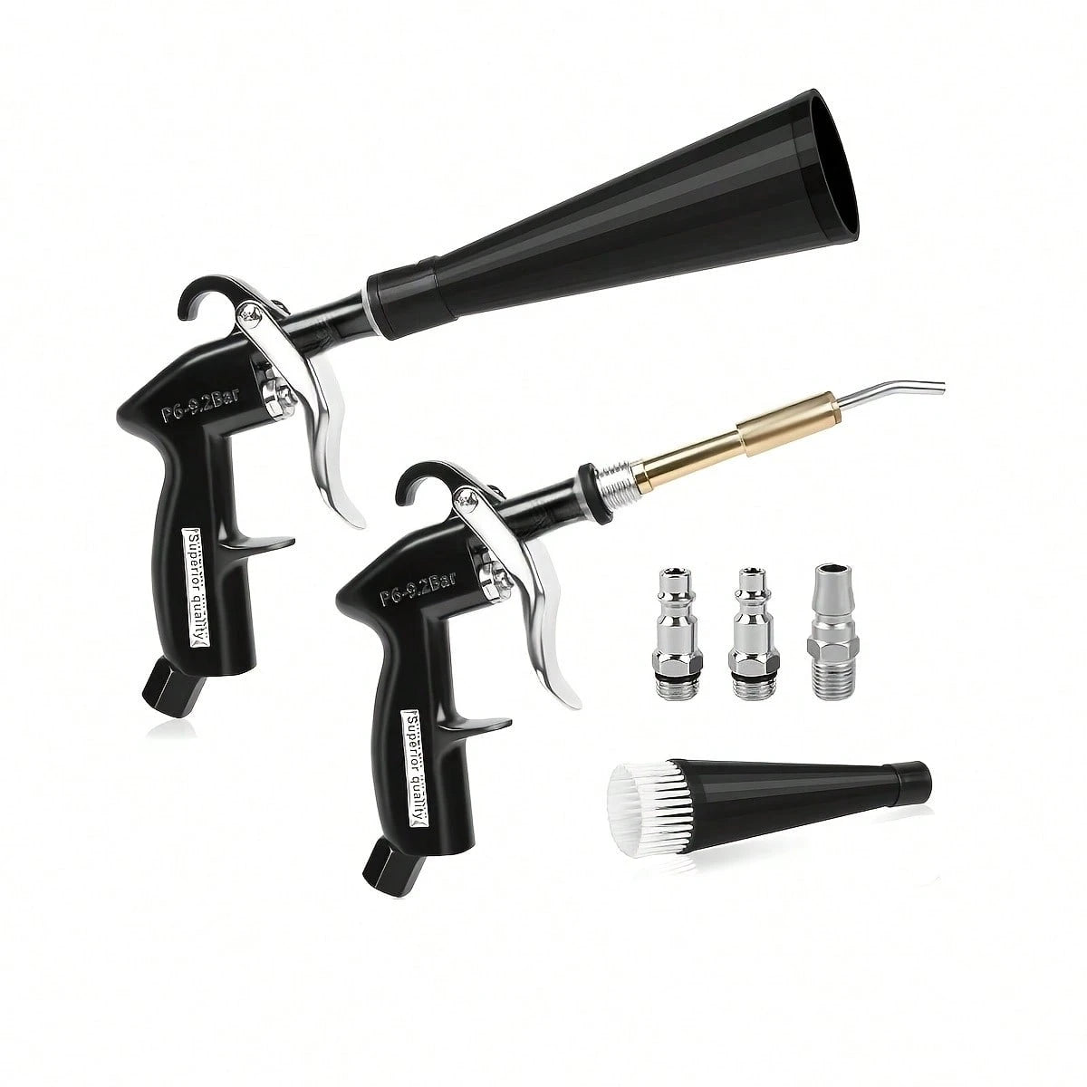 Car Cleaning Gun, Interior Detail Air Gun, Equipped With 3 Types Of Interface Adapters (European, American, Japanese), Car Interior Cleaning Set, Quickly Blows Away Dirt And Dust, Suitable For AI-Assi