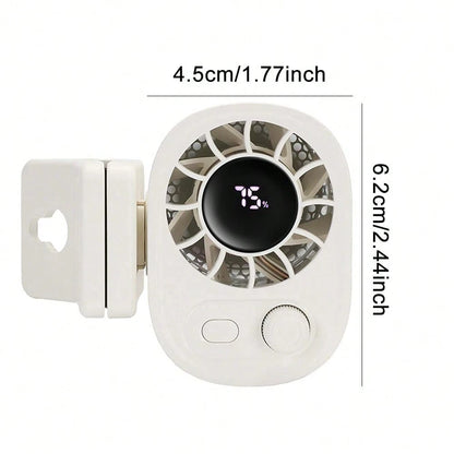 Car Clip On Fan With LED Display, 1200mAh Backseat Fan, USB Rechargeable Powerful Cooling Fans, 360° Rotation, 100 Speeds Adjustable, Clip On Fans For Car, Car Accessories