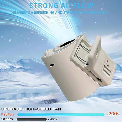 Car Clip On Fan With LED Display, 1200mAh Backseat Fan, USB Rechargeable Powerful Cooling Fans, 360° Rotation, 100 Speeds Adjustable, Clip On Fans For Car, Car Accessories