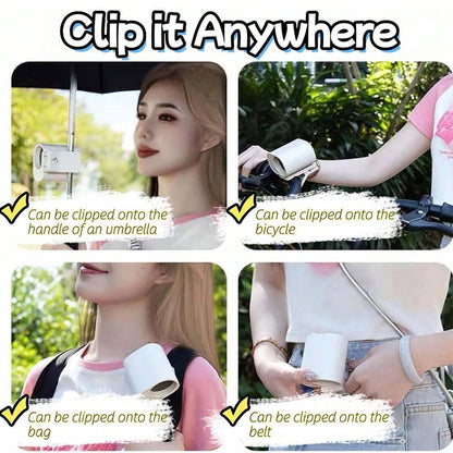 Car Clip On Fan With LED Display, 1200mAh Backseat Fan, USB Rechargeable Powerful Cooling Fans, 360° Rotation, 100 Speeds Adjustable, Clip On Fans For Car, Car Accessories