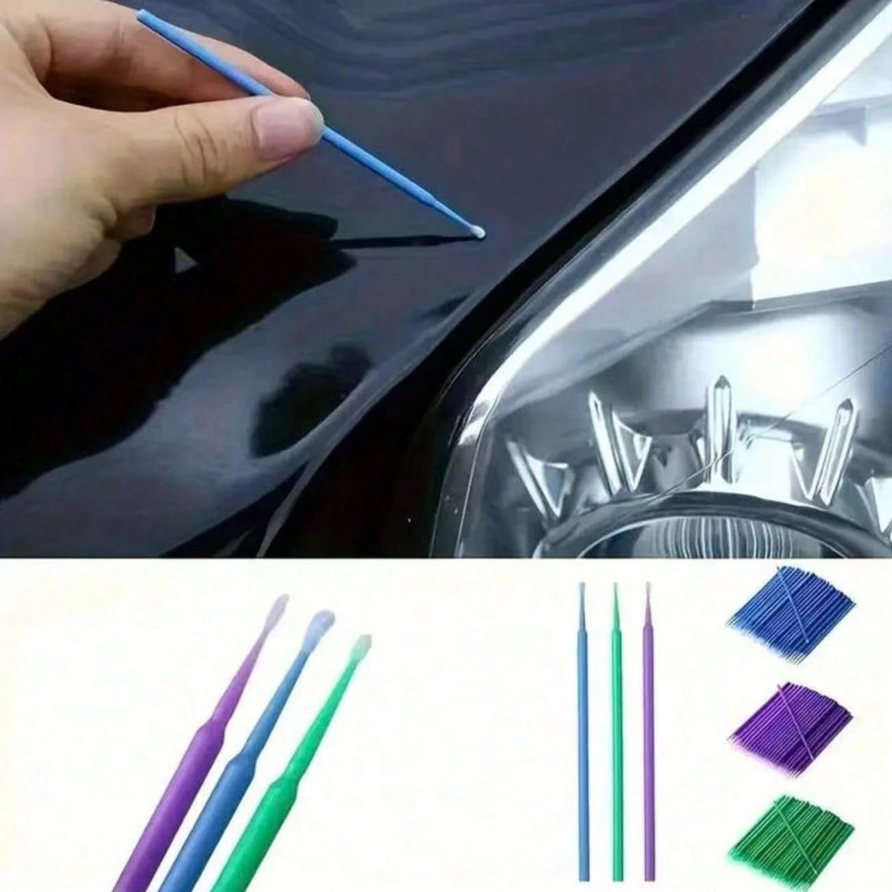 Car Detail Brush Air Conditioner Vent Interior Cleaning Brush Car Crevice Brush Tool 100pcs/Pack