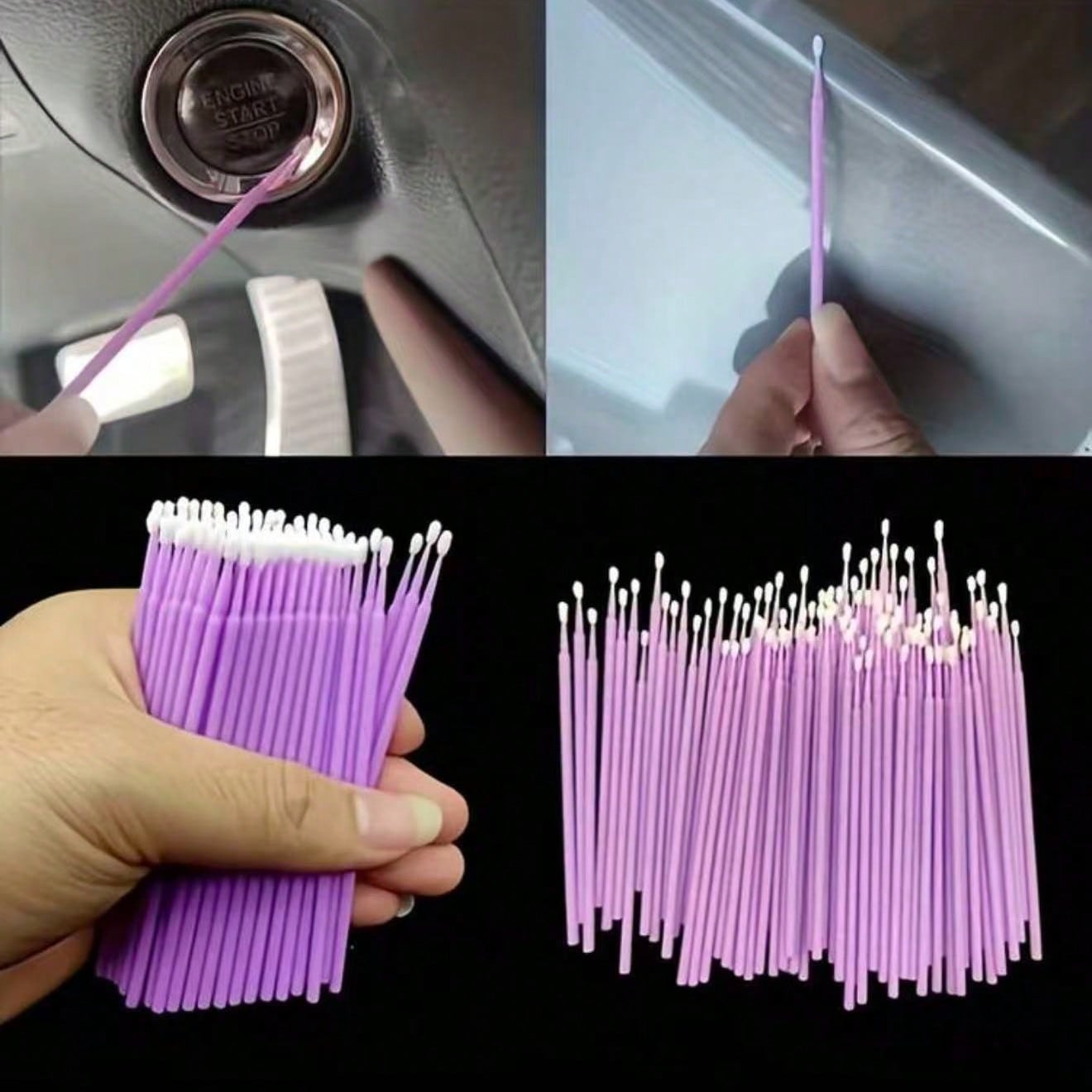 Car Detail Brush Air Conditioner Vent Interior Cleaning Brush Car Crevice Brush Tool 100pcs/Pack