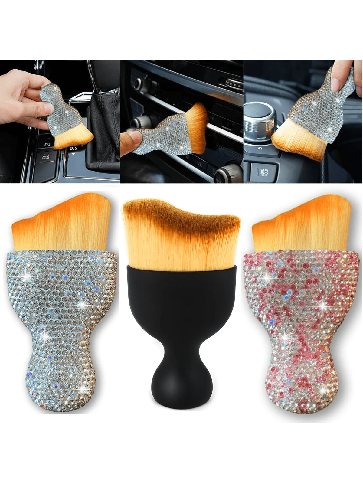 Car Interior Detailing Brush, Auto Interior Soft Hair Removal Brush,Car Cleaning Brush Interior Soft Bristles Detailing Brush Dusting Tool For Car,Home,Office,Computer,Keyboard,Car Decoration