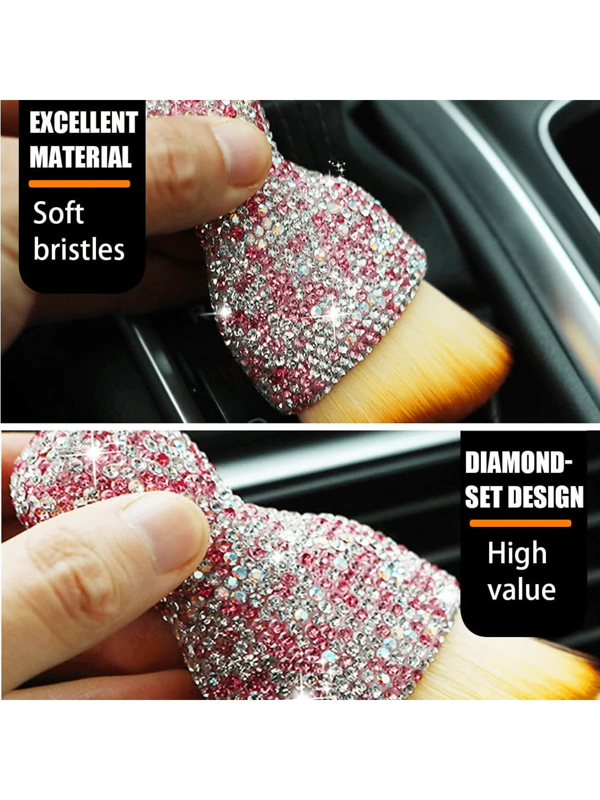 Car Interior Detailing Brush, Auto Interior Soft Hair Removal Brush,Car Cleaning Brush Interior Soft Bristles Detailing Brush Dusting Tool For Car,Home,Office,Computer,Keyboard,Car Decoration