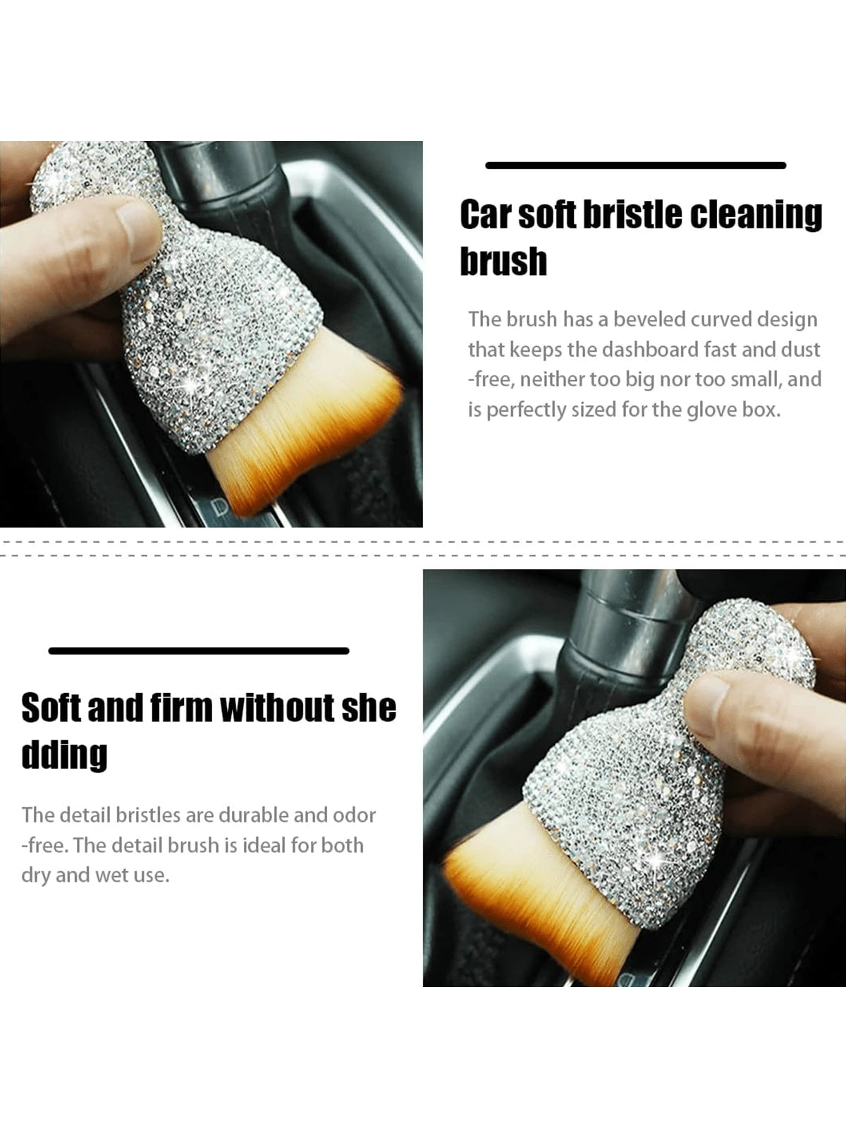 Car Interior Detailing Brush, Auto Interior Soft Hair Removal Brush,Car Cleaning Brush Interior Soft Bristles Detailing Brush Dusting Tool For Car,Home,Office,Computer,Keyboard,Car Decoration