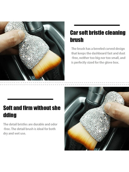 Car Interior Detailing Brush, Auto Interior Soft Hair Removal Brush,Car Cleaning Brush Interior Soft Bristles Detailing Brush Dusting Tool For Car,Home,Office,Computer,Keyboard,Car Decoration