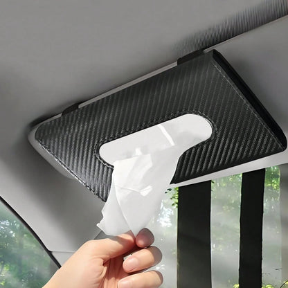 Car Napkins Holder & Visor Tissue Holder: Stylish Leather Vehicle Tissue Box & Mask Dispenser For Sun Visor- Perfect Backseat Tissue Paper Case