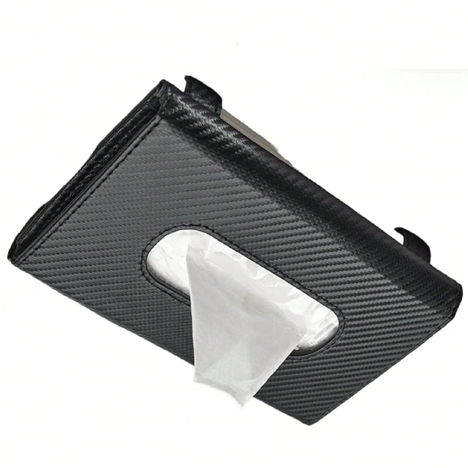 Car Napkins Holder & Visor Tissue Holder: Stylish Leather Vehicle Tissue Box & Mask Dispenser For Sun Visor- Perfect Backseat Tissue Paper Case