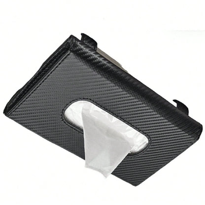 Car Napkins Holder & Visor Tissue Holder: Stylish Leather Vehicle Tissue Box & Mask Dispenser For Sun Visor- Perfect Backseat Tissue Paper Case