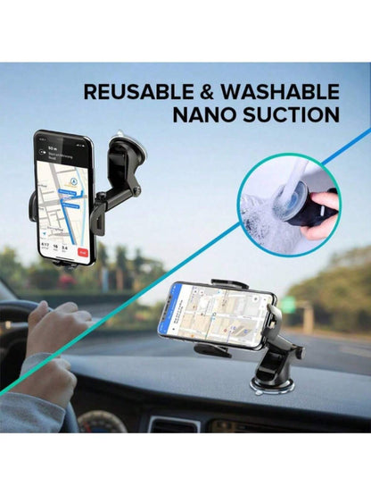 Car Phone Holder 360° Windshield Mobile Cell Support Smartphone Universal Mount Stand Compatible With IPhone