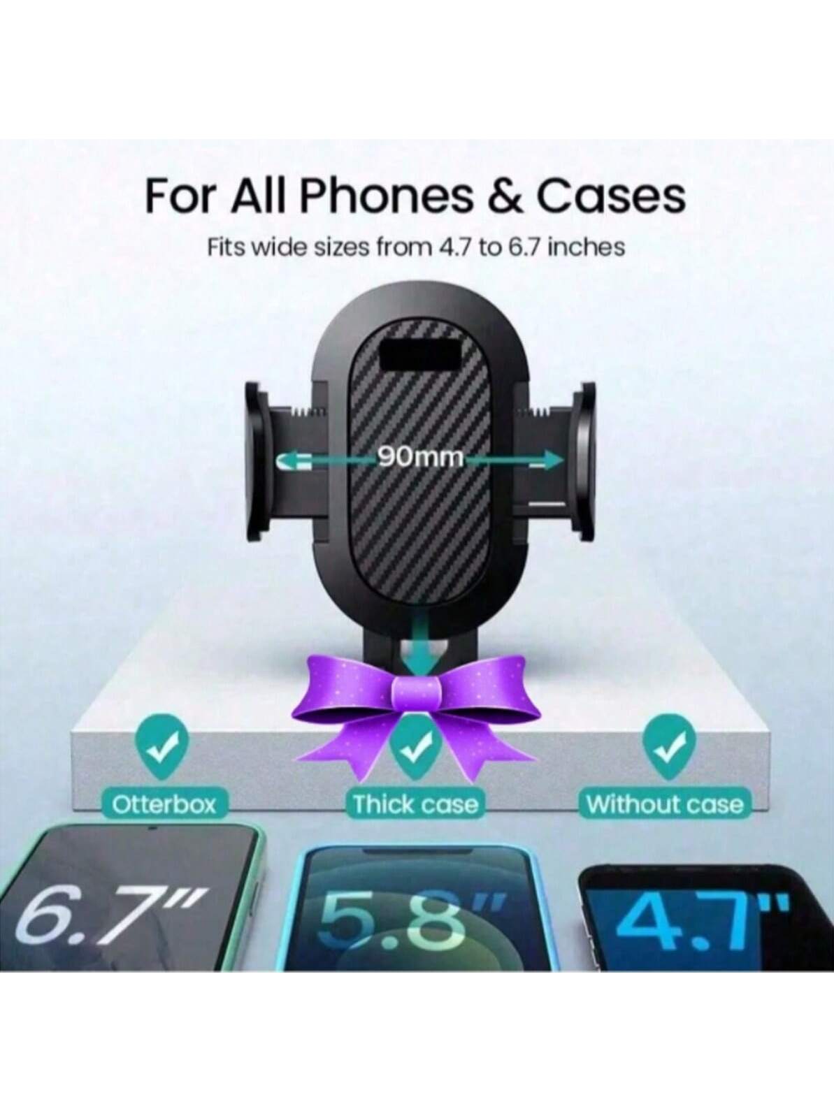 Car Phone Holder 360° Windshield Mobile Cell Support Smartphone Universal Mount Stand Compatible With IPhone