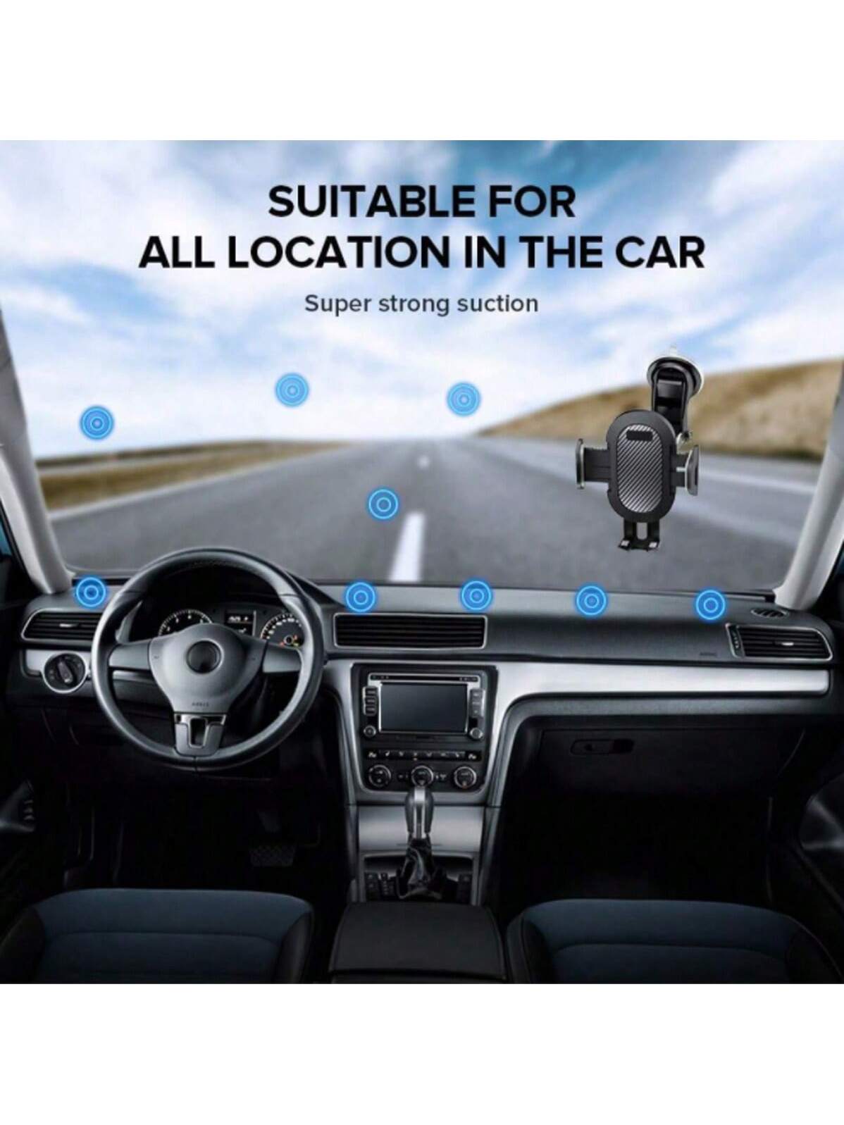 Car Phone Holder 360° Windshield Mobile Cell Support Smartphone Universal Mount Stand Compatible With IPhone