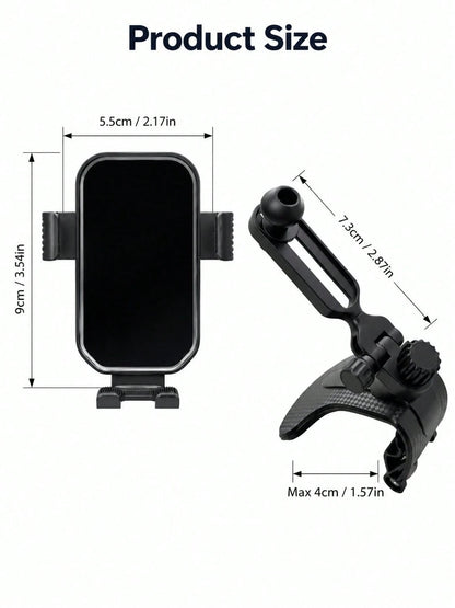 Car Phone Holder, Clip-On, Universal Dashboard Mount, Anti-Shake, Car Navigation Support Bracket