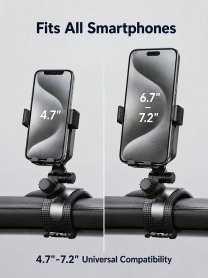 Car Phone Holder, Clip-On, Universal Dashboard Mount, Anti-Shake, Car Navigation Support Bracket