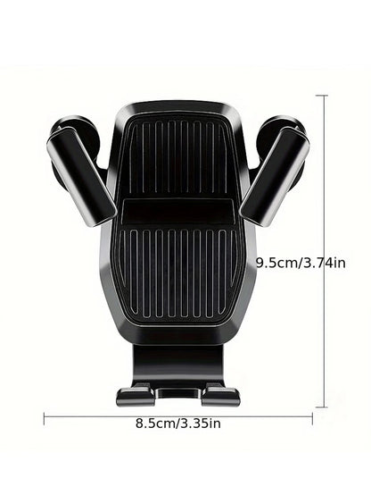 Car Phone Holder With Image Stabilization, Air Vent Gravity Support, Sturdy Design
