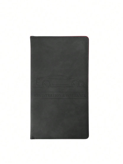 Car Registration And Insurance Card Holder, Vehicle License Document Glove Box Compartment Organizer, Interior Car Accessories
