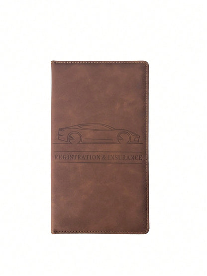 Car Registration And Insurance Card Holder, Vehicle License Document Glove Box Compartment Organizer, Interior Car Accessories