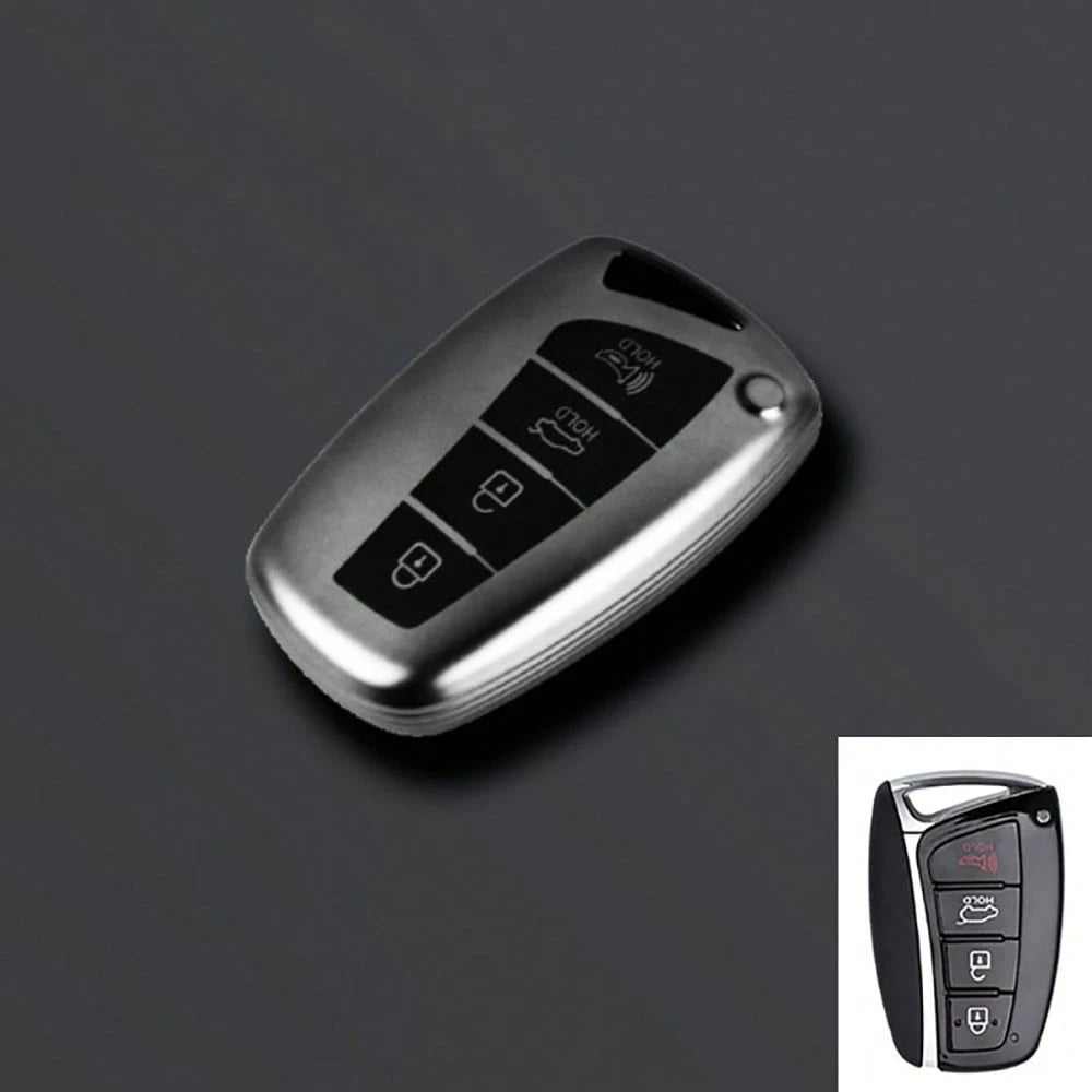 Car Remote Key Fob Shell Case Suitable For Luxury HG Sedan Santa Fe 3DM Grand SantaFe 2018 IX45 EQUUS Azera Genesis G80