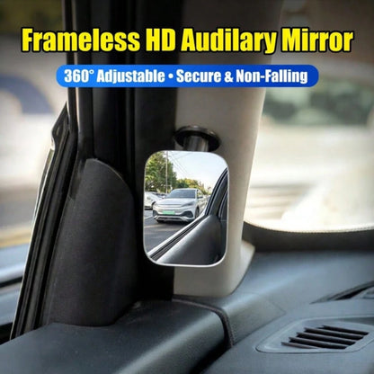 Car Rotating Blind Spot Mirror, Wide-Angle Lens With Self-Adhesive Design, Compact And Practical, Enhances Driving Safety