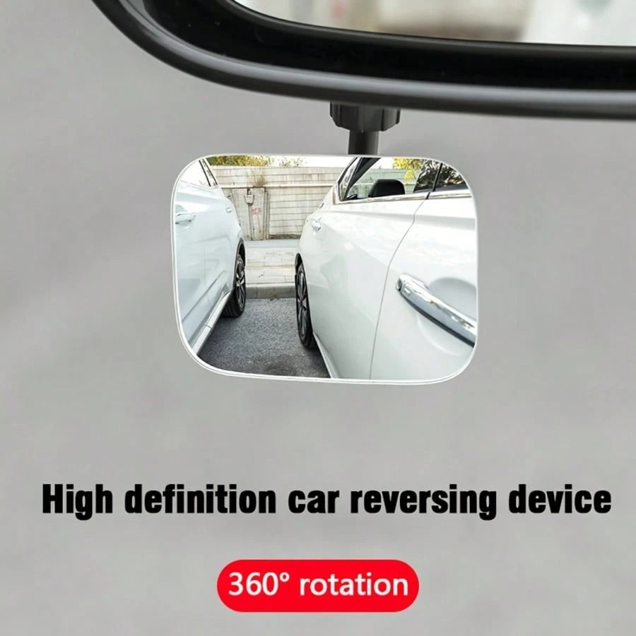 Car Rotating Blind Spot Mirror, Wide-Angle Lens With Self-Adhesive Design, Compact And Practical, Enhances Driving Safety