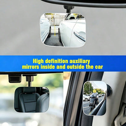 Car Rotating Blind Spot Mirror, Wide-Angle Lens With Self-Adhesive Design, Compact And Practical, Enhances Driving Safety