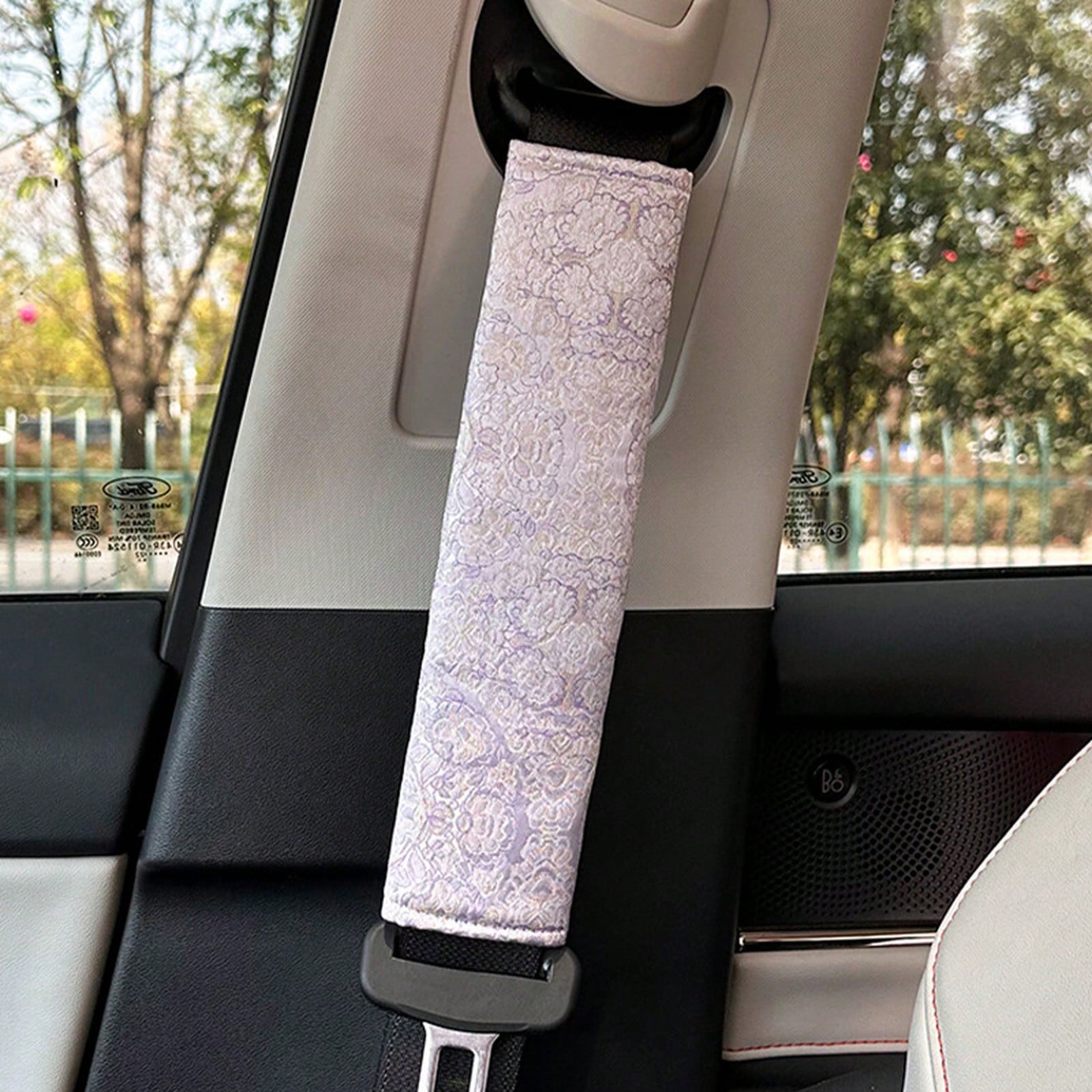 Car Seatbelt Shoulder Pad, New Chinese-Style High-End Car Anti-Strangling Shoulder Pad, Simple Seatbelt Protector