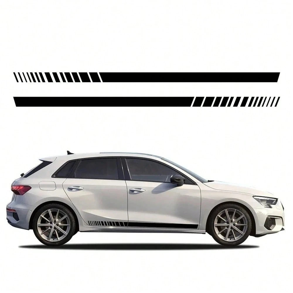 Car Side Skirt Stripes Sticker Waterproof Trims Vinyl Decal Accessories For Audi A3 8P 8V 8L 8Y S3 RS3 Sedan Sportback Limousine