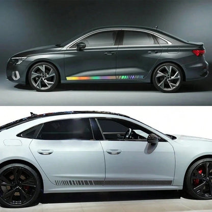 Car Side Skirt Stripes Sticker Waterproof Trims Vinyl Decal Accessories For Audi A3 8P 8V 8L 8Y S3 RS3 Sedan Sportback Limousine