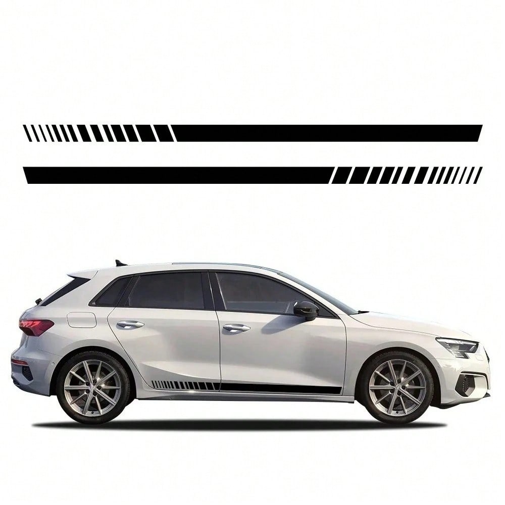 Car Side Skirt Stripes Sticker Waterproof Trims Vinyl Decal Accessories For Audi A3 8P 8V 8L 8Y S3 RS3 Sedan Sportback Limousine