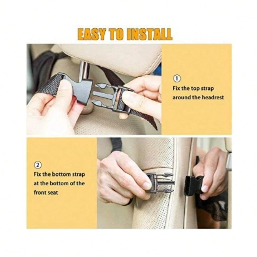 Car Storage Organizer 2 PCS,Car Backseat Organizer For Durable Waterproof Oxford Fabric With Touchable Tablet Holder 9 Mesh Pockets For Snacks Toys,Car Travel Accessories, 2 Pack
