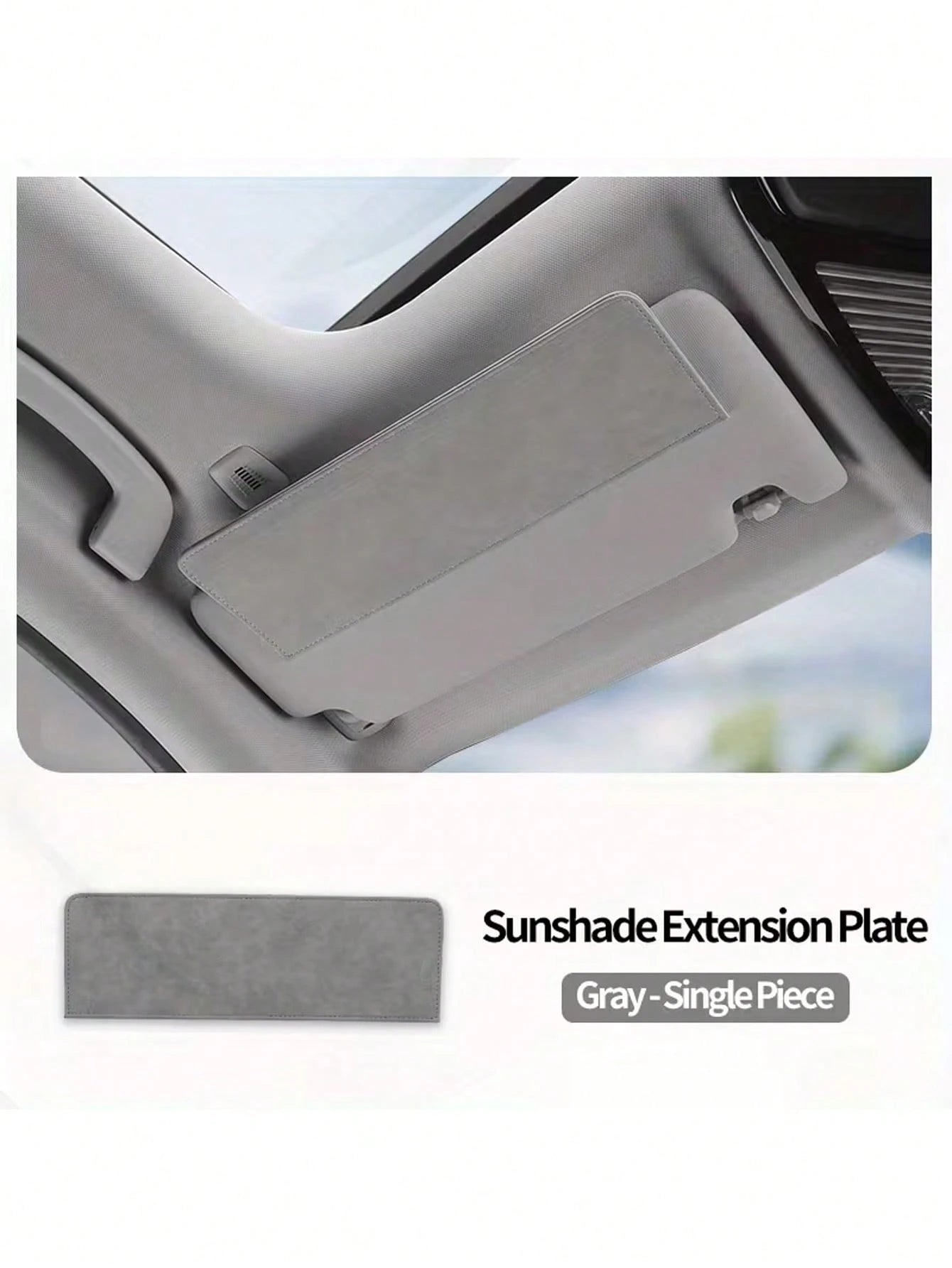 Car Sun Visor Extender, Sun Visor Extension Accessory, Anti-Glare For Driving, UV Protection, With Adjustable Clips, Suitable For Multiple Car Models, Car Interior Accessory