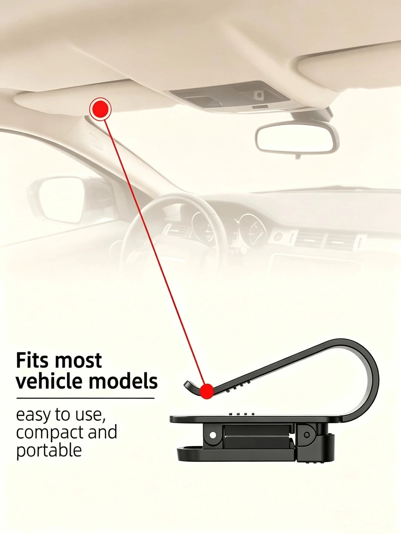 Car Sun Visor Glasses Holder, Dual-Purpose Fashion Glasses Clip, Ticket And Card Holder, Universal Car Sun Visor Glasses Bracket Interior Accessory