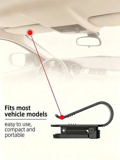 Car Sun Visor Glasses Holder, Dual-Purpose Fashion Glasses Clip, Ticket And Card Holder, Universal Car Sun Visor Glasses Bracket Interior Accessory