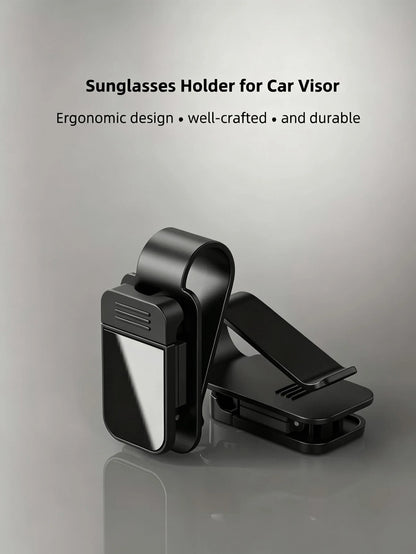 Car Sun Visor Glasses Holder, Dual-Purpose Fashion Glasses Clip, Ticket And Card Holder, Universal Car Sun Visor Glasses Bracket Interior Accessory