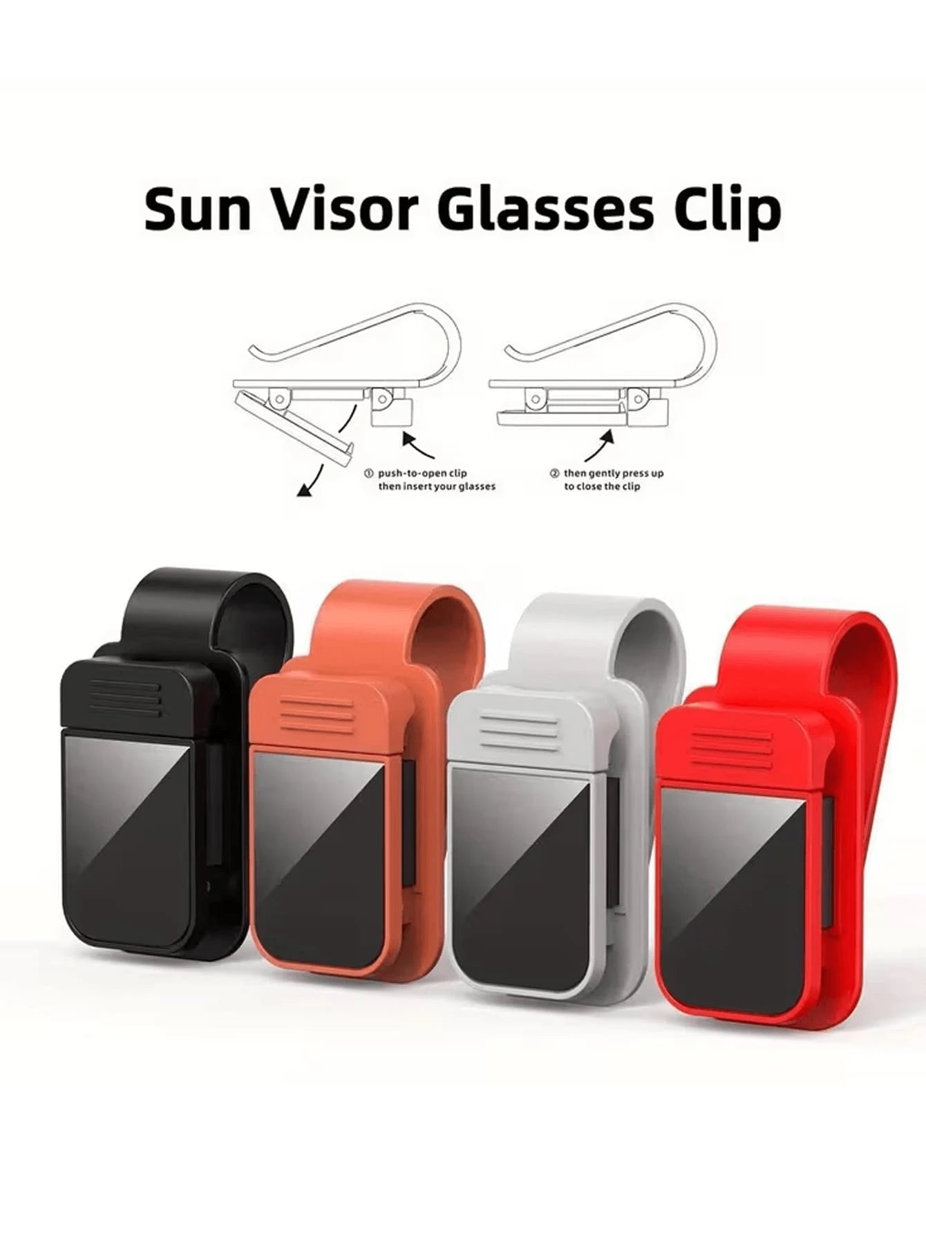 Car Sun Visor Glasses Holder, Dual-Purpose Fashion Glasses Clip, Ticket And Card Holder, Universal Car Sun Visor Glasses Bracket Interior Accessory