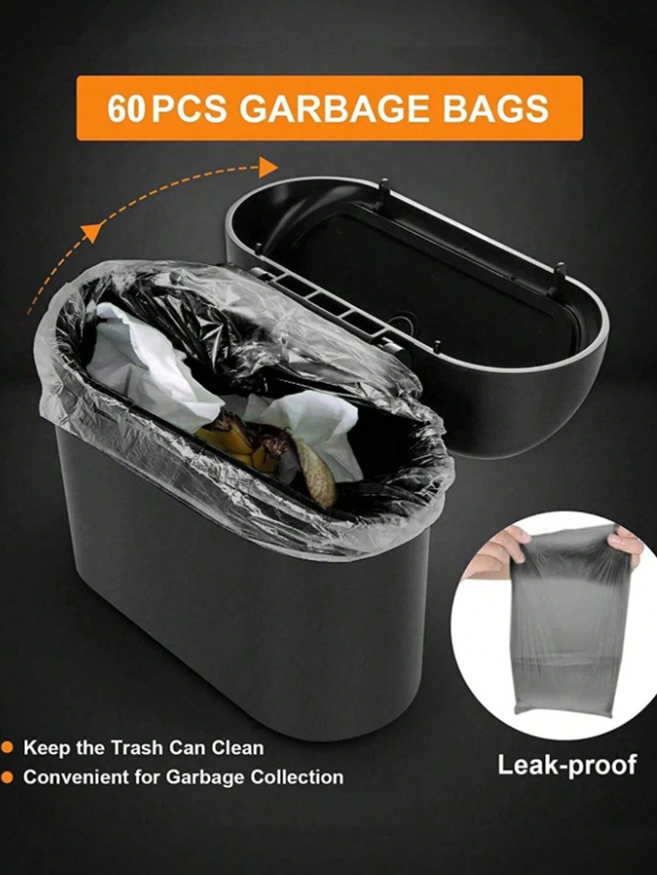 Car Trash Can With Lid, Leak-Proof, Car Storage Box, Car Organizer, Hanging Storage Box, Mini Creative Car Trash Can, Portable Hanging Trash Can, Suitable For Multiple Car Models, Car Interior Accesso