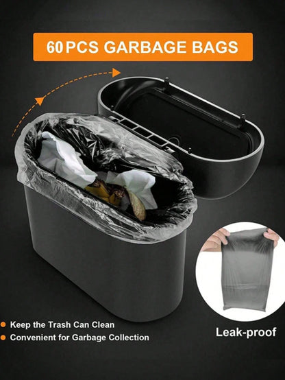 Car Trash Can With Lid, Leak-Proof, Car Storage Box, Car Organizer, Hanging Storage Box, Mini Creative Car Trash Can, Portable Hanging Trash Can, Suitable For Multiple Car Models, Car Interior Accesso