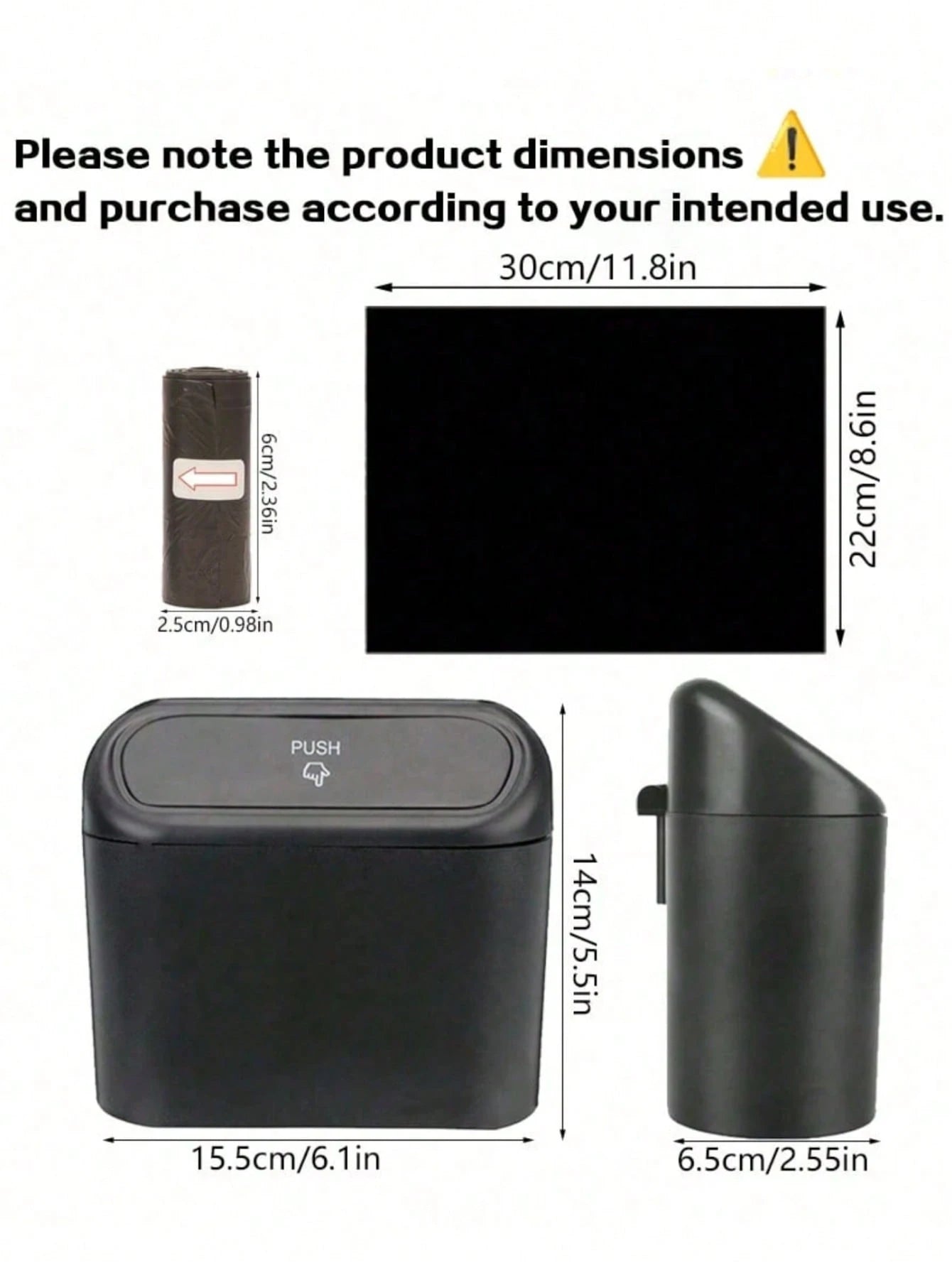 Car Trash Can With Lid, Leak-Proof, Car Storage Box, Car Organizer, Hanging Storage Box, Mini Creative Car Trash Can, Portable Hanging Trash Can, Suitable For Multiple Car Models, Car Interior Accesso