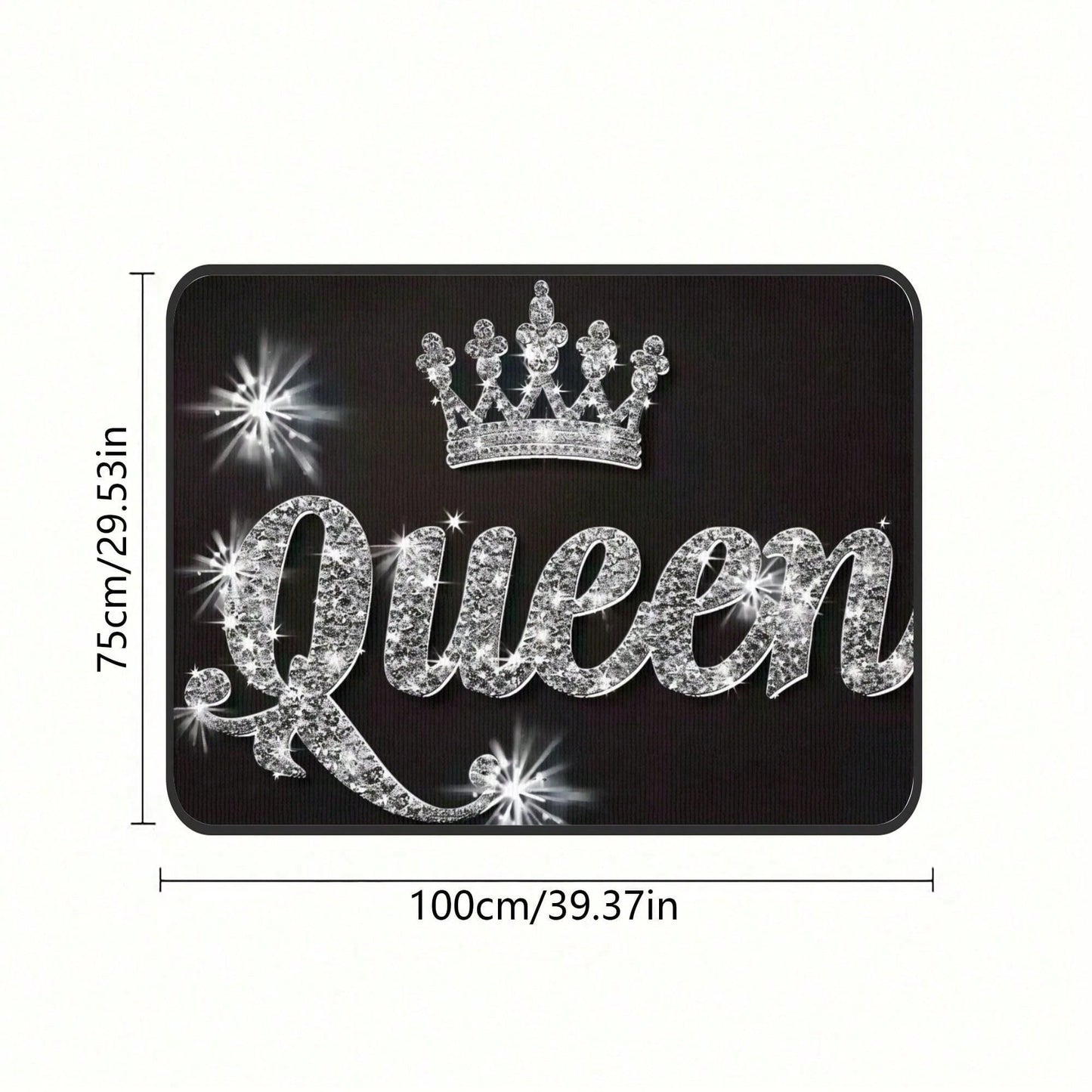 Car Trunk Pad, "Queen" Printed Trunk Pad With Crown And Star Pattern- Durable Load Pad, Suitable For Cars, Stylish And Simple Design, Suitable For Outdoor Sports Travel And As A Christmas Gift, 30 *