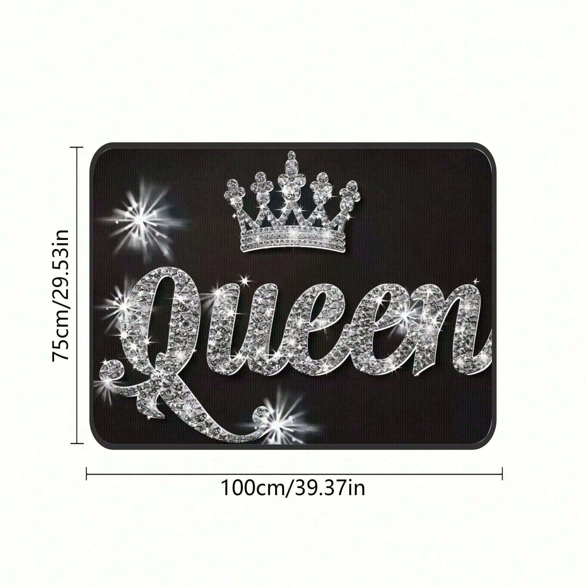 Car Trunk Pad, "Queen" Printed Trunk Pad With Crown And Star Pattern- Durable Load Pad, Suitable For Cars, Stylish And Simple Design, Suitable For Outdoor Sports Travel And As A Christmas Gift, 30 *