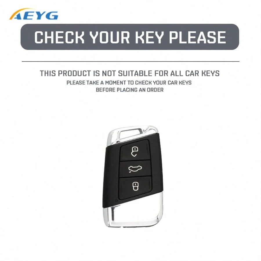 Carbon Fiber Texture Hard ABS Material Car Key Cover Compatible With Volkswagen Passat Magotan B8 And Octavia A7 Kodiaq- Durable Smart Key Shell Protective Case